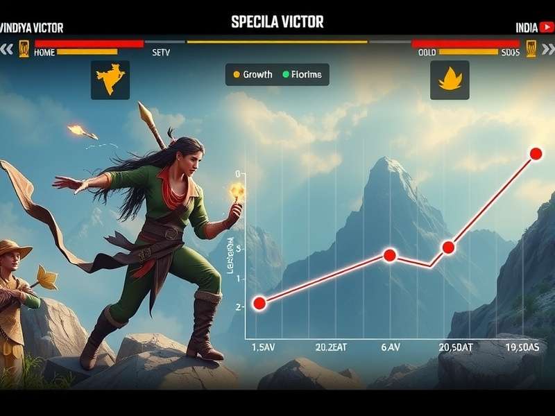 Vindhya Victor gameplay screenshot showing character in mountain environment